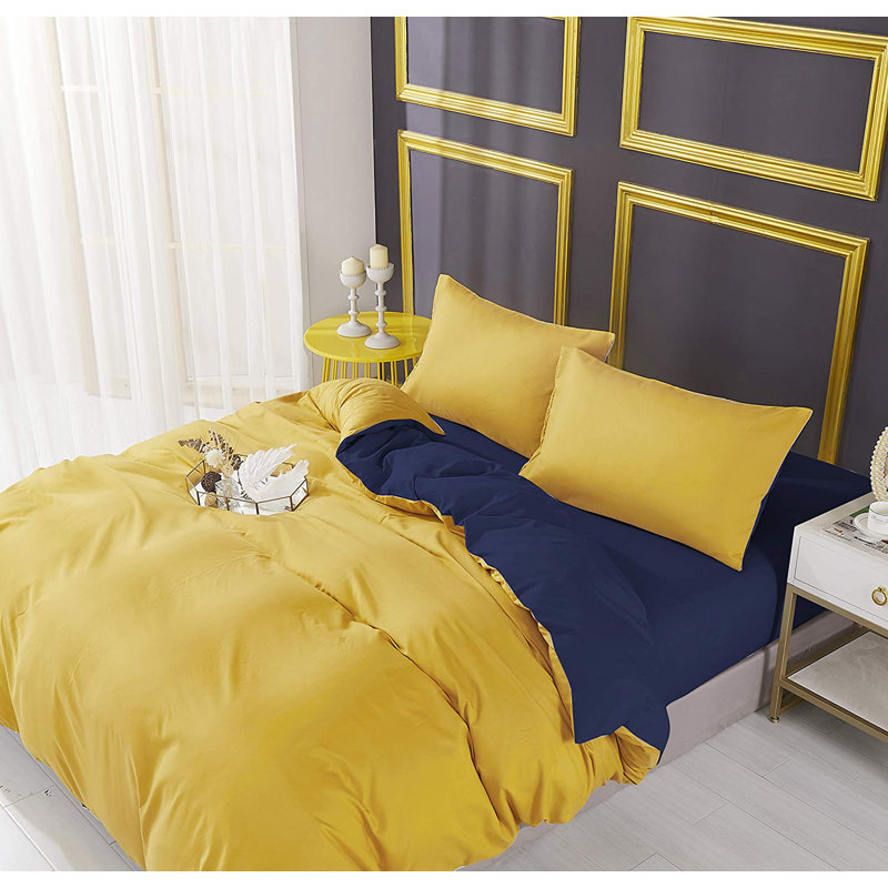 Adam Home Microfibre 112 TC Reversible Modern & Contemporary Duvet Cover Set & Reviews Wayfair